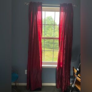 Red Satin Curtains